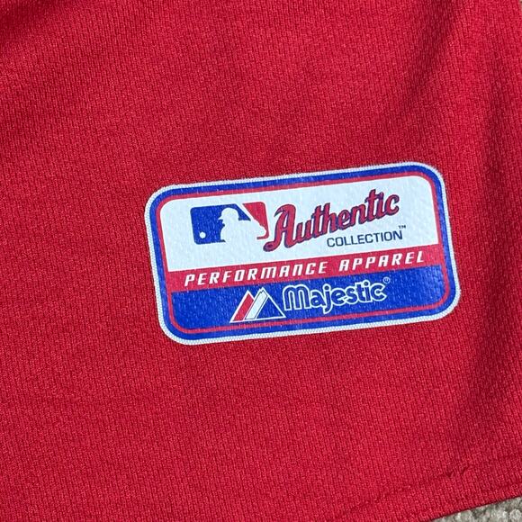 VTG Cincinnati Reds Spring #20 Majestic MLB Jersey Men’s 2XL Baseball Shirt - Picture 8 of 9